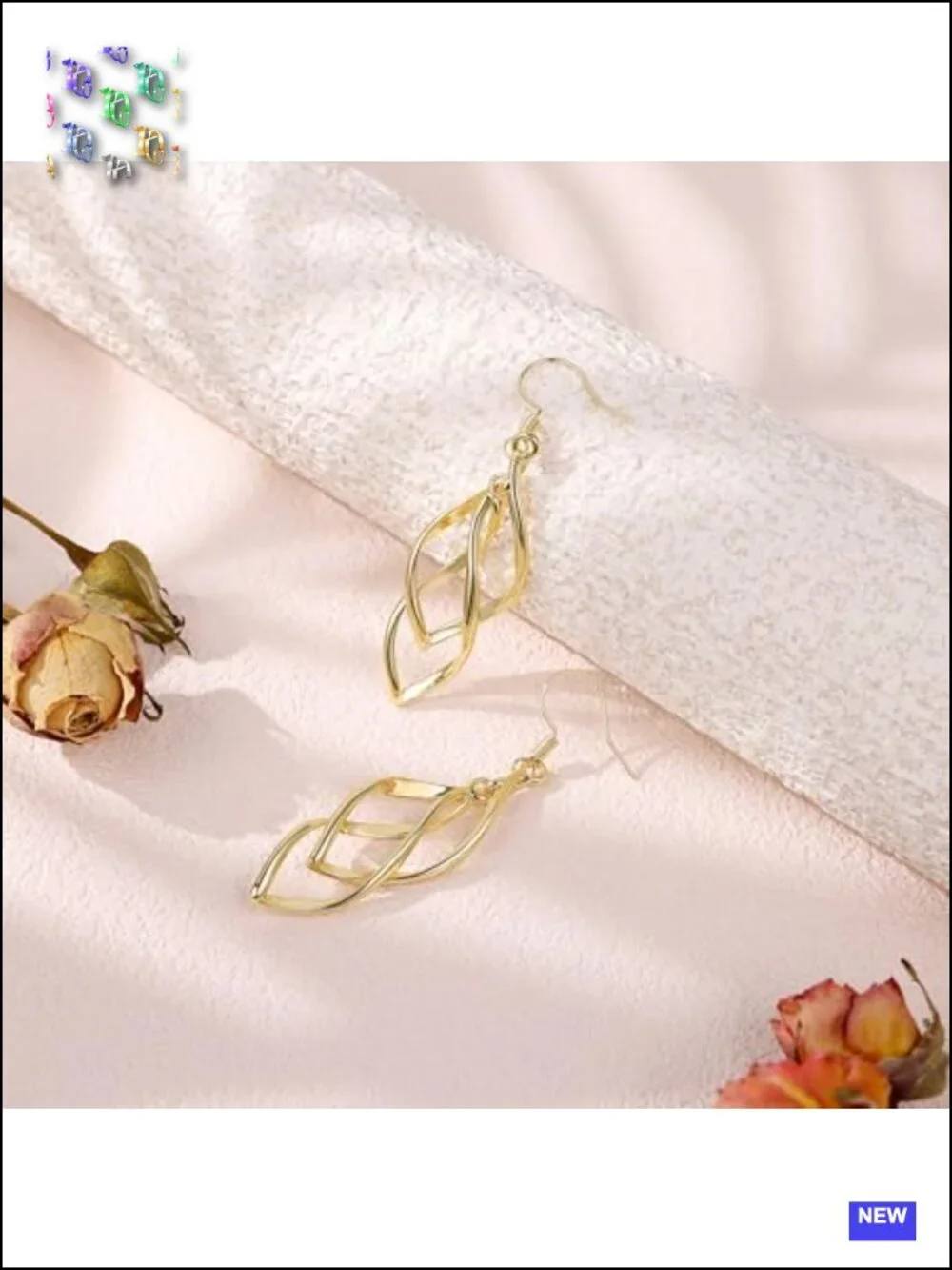 14K Gold Plated Leverback Dangle Earrings Hypoallergenic Lightweight Teardrop